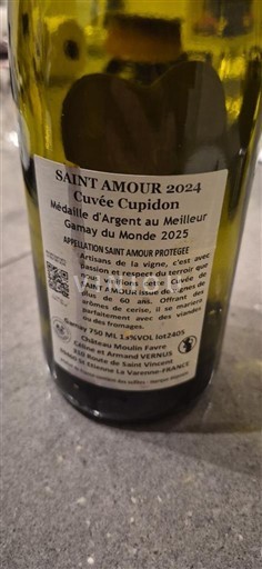Beaujolais Thánh Tình Yêu Moulins Favre Cupidon 2024