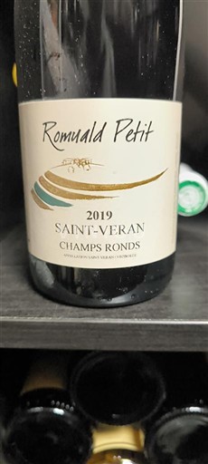 Burgundy Saint-Véran Romuald Petit Champs Ronds 2019
