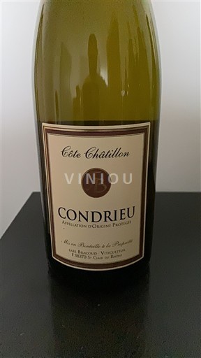 Vini Blanc sec Côte Chatillon Domaine Barou 2024 Francia Valle del Rodano Condrieu AOC