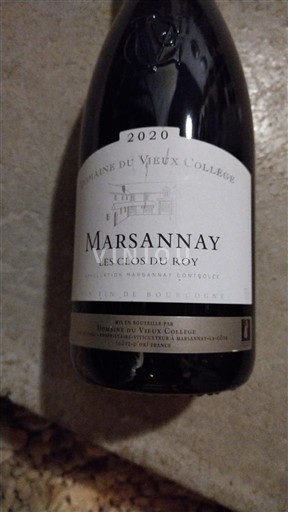 Burgundsko Marsannay Domaine Vieux Collège Les Clos du Roy 2020