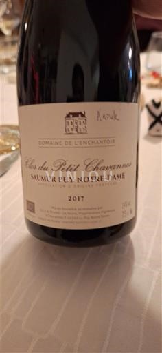 Vallée de la Loire Saumur Puy-Notre-Dame Domaine L'Enchantoir Clos du Petit Chavannes 2017