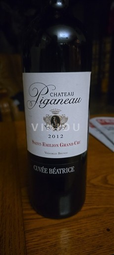 Bordeaux Saint-Émilion Grand Cru Grand Cru Château Piganeau Béatrice 2012