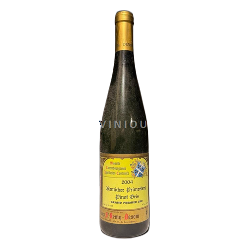 Moselle Luxembourg Caves St Remy Desom Pinot Gris Grand Premier Cru Remich Primerberg 2004