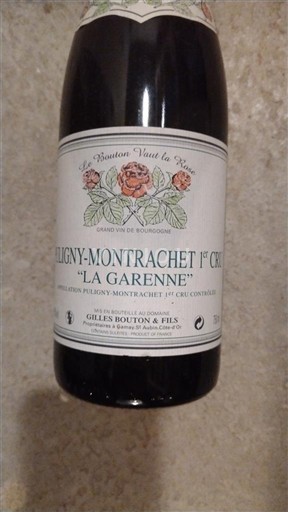 Bourgogne Puligny-montrachet Premier Cru Gilles Bouton & Fils La Garenne 2017