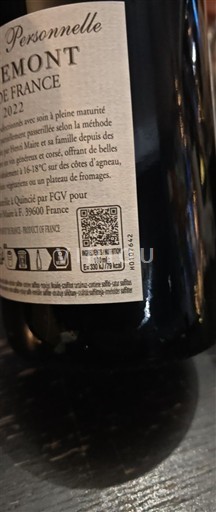 Jura Côtes du Jura Viremont Personnelle 2022