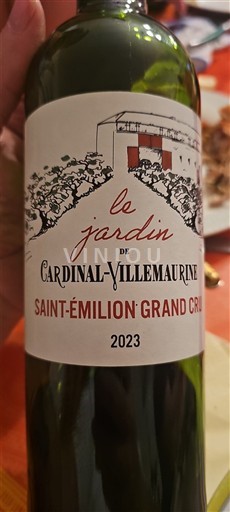 Bordeaux Saint-Émilion Grand Cru Cardinal-Villemaurine Le Jardin 2023