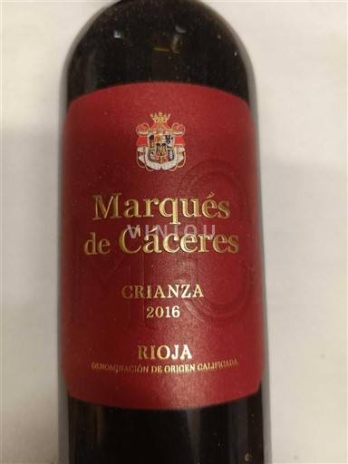 La Rioja rioja Marqués de Cáceres Crianza 2016