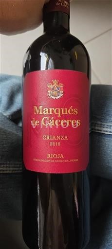 La Rioja Rioja Marqués de Cáceres Crianza 2016