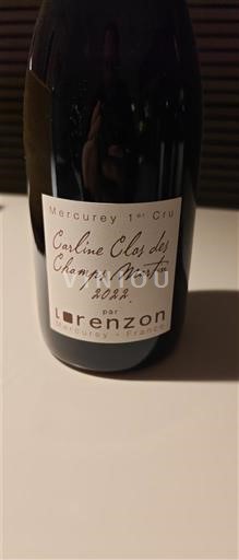 Burgundija Mercurey Premier Cru Domaine Lorenzon Carline Clos des Champs Martin 2022