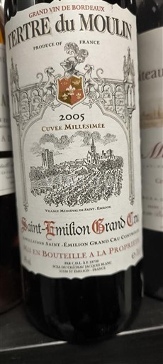 Bordeaux Saint-Émilion Grand Cru Tertre du Moulin Millésime 2005