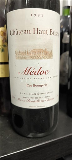 Bordeaux Médoc Château Haut Brisey 1991