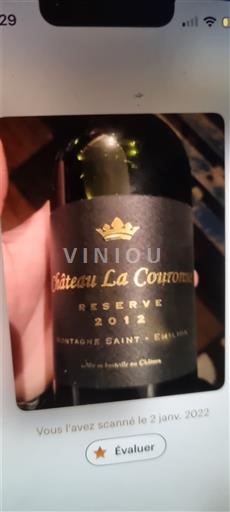 Bordeaux Montagne-saint-émilion Château La Couronne Réserve 2012