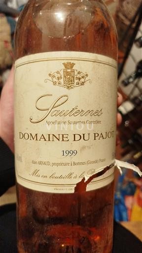 Bordeaux Sauternes Domaine Pajot 1999