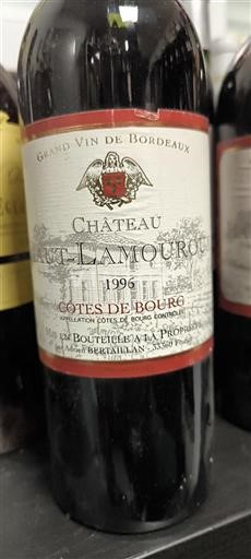 Viinit Rouge sec Château Haut-Lamouroux 1996 Ranska Bordeaux Côtes-de-bourg AOC