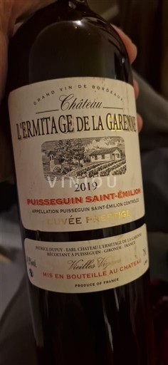 Burdeos Puisseguin-saint-émilion Château L'Ermitage de la Garenne 2019