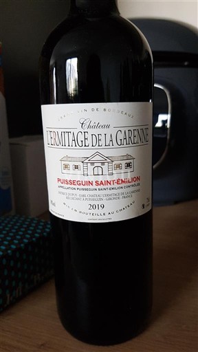 Bordeaux Puisseguin-saint-émilion Château L'Ermitage de la Garenne 2019