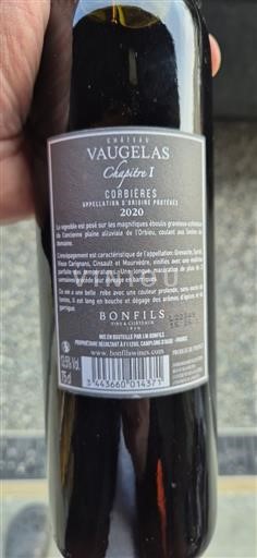 Linguadoca Corbières Château Vaugelas Chapitre I 2020
