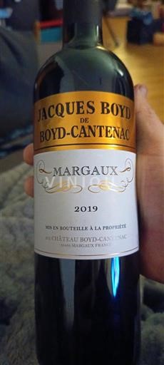 Bordeaux Margaux Château Boyd-Cantenac Jacques Boyd de Boyd-Cantenac 2019