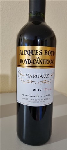 Burdeos Margaux Château Boyd-Cantenac Jacques Boyd de Boyd-Cantenac 2019
