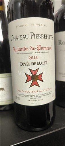 Bordeaux Lalande-de-pomerol Château Pierrefitte de Malte 2013