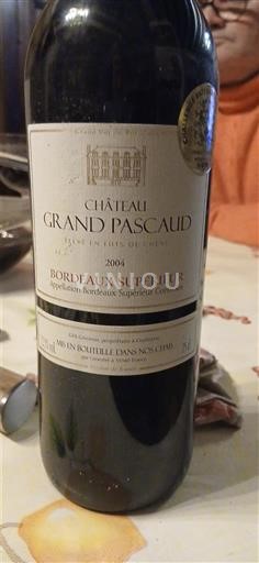 Bordeaux Bordeaux Supérieur Château Grand Pascaud 2004