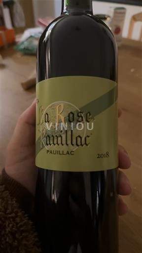 Bordeaux Pauillac La Rose Pauillac Bois de Rose 2018