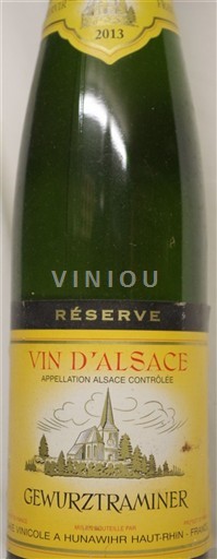 Alsacia Cave Vinicole de Hunawihr Gewurztraminer Réserve 2013