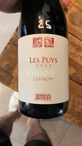 Vale do Loire Chinon Domaine Frère Les Puys 2022