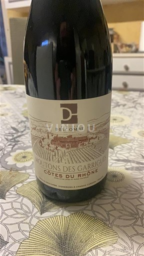 Rhônedalen Côtes du Rhône Descombe Moutons des Garrigues Icke årgångsbetecknad