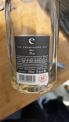 Champaña Champán Eric Legrand Sin añada