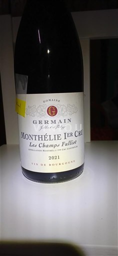 Burgundsko Monthélie Premier Cru Germain Les Champs Fulliot 2021
