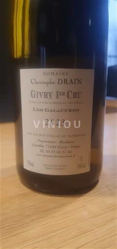 Bourgondië Niet gespecificeerd Premier Cru Domaine Christophe Drain Les Galaffres 2023