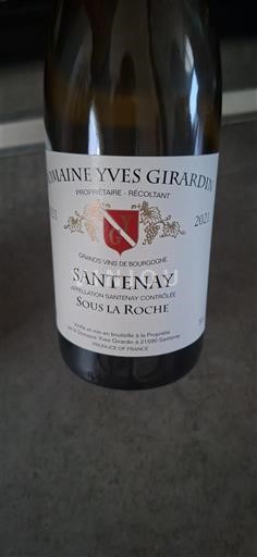 Burgundija Santenay Domaine Yves Girardin Sous la Roche 2021