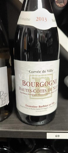 Borgogna Non specificato Domaine Barbier et Fils Corvée de Villy 2013