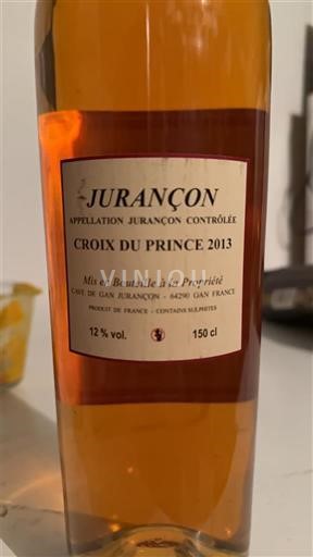 Sudoeste Jurançon Cave de Gan Croix du Prince 2013