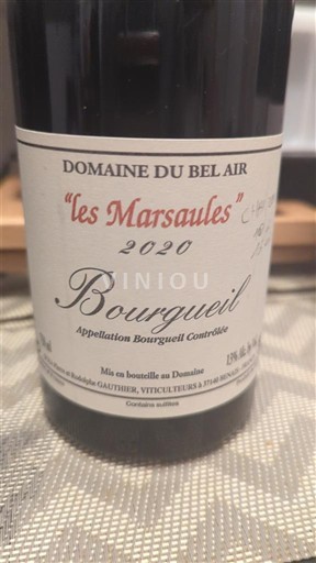 Loiretal Bourgueil Domaine Bel Air Les Marsaules 2020