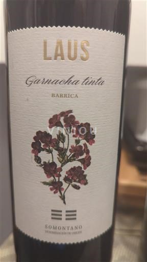 Aragonija Somontano Laus Garnacha tinta Barrica Neleten.