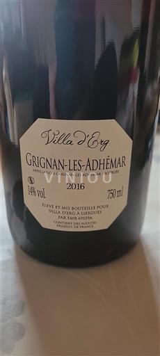 Rhône Valley Grignan-les-Adhémar Villa d'Erg 2016