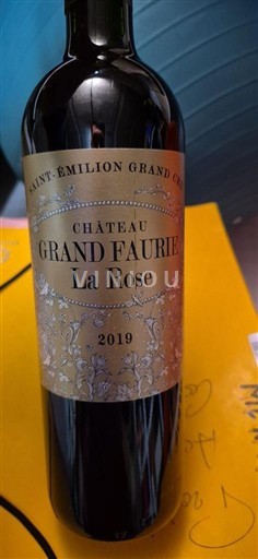 Bordeaux Saint-Émilion Grand Cru Grand Cru Château Grand Faurie La Rose 2019
