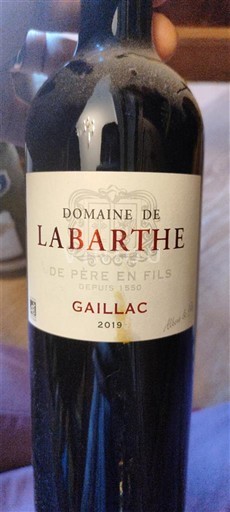 Tây Nam Gaillac Domaine Labarthe 2019