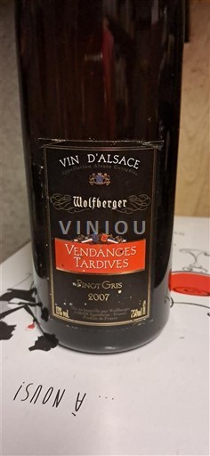 Alsácia Vendanges Tardives Wolfberger 2007