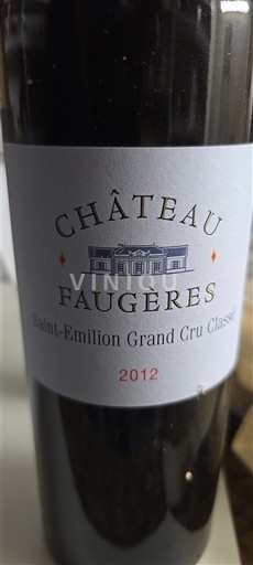 Burdeos Saint-Émilion Gran Cru Grand Cru Classé Château Faugères 2012