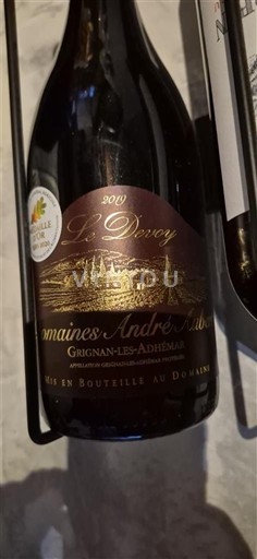Valle del Rodano Grignan-les-adhémar Domaine Domaines André Aubert Le Devoy 2019