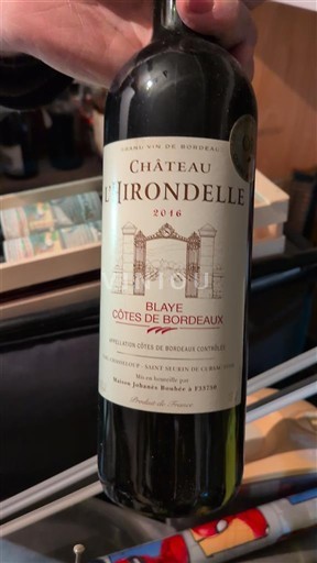 Bordeaux Blaye-côtes-de-bordeaux Château L’Hirondelle 2016