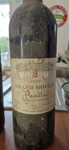 Bordeaux Pauillac Grand Moulin 1999