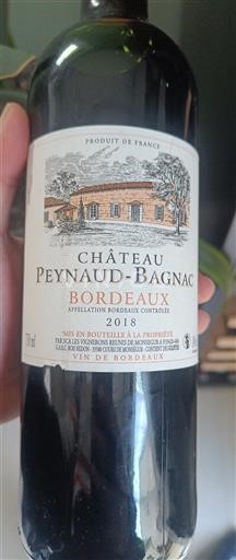 Bordeaux Château Peynaud-Bagnac 2018