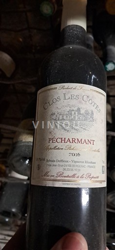Tây Nam Pécharmant Clos Les Cotes 2016