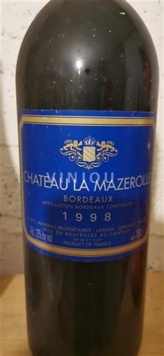 Bordeaux Château La Mazerolle 1998