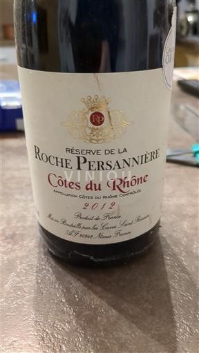 Rona dolina Côtes-du-Rhône Roche Persanniere Réserve de la Roche Persannière 2012