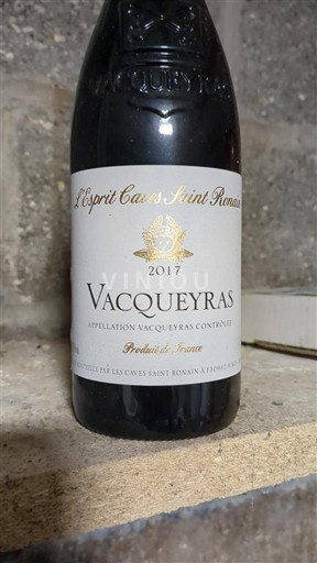 Rhônen laakso Vacqueyras Les Caves Saint-Romain L'Esprit Caves Saint Romain 2017